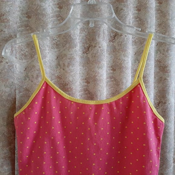 NWOT pink & yellow dotted camisole Juniors XL - Picture 3 of 4